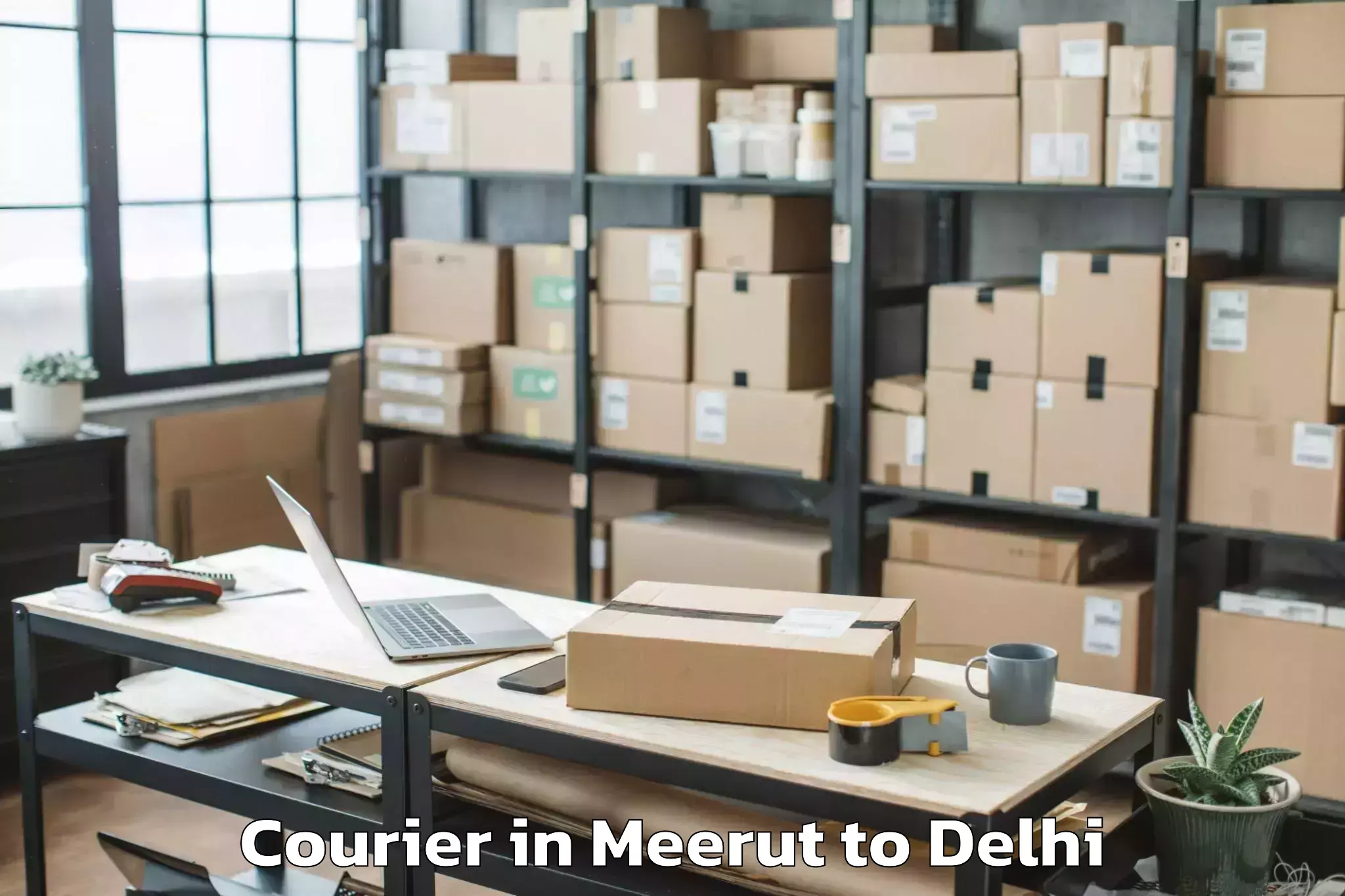 Top Meerut to Sansad Marg Courier Available